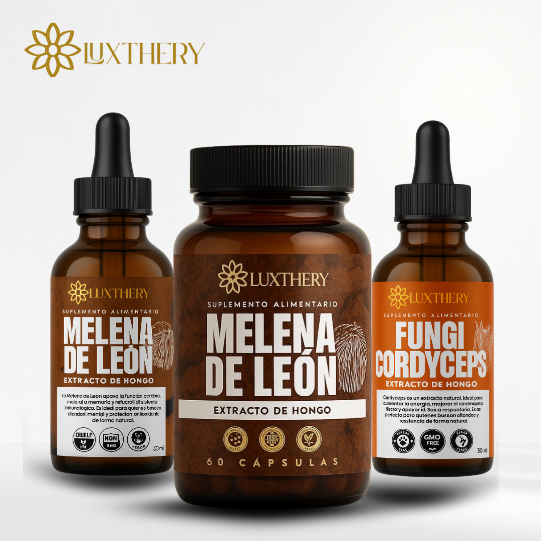 Enfoque y Energía - Melena de León (Cápsulas + Gotas) + Cordyceps (Gotas)