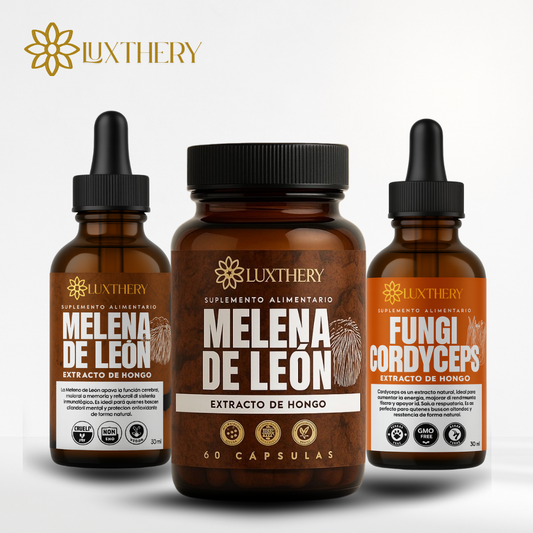 Enfoque y Energía - Melena de León (Cápsulas + Gotas) + Cordyceps (Gotas)