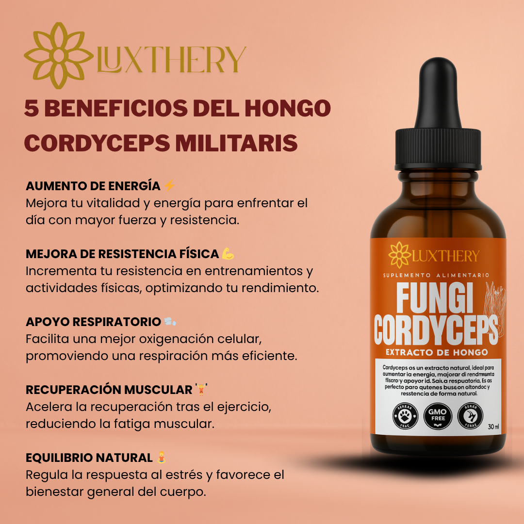 Extracto en gotas de Cordyceps  3:1 - Energia, Defensa y Recuperacion — Oferta Limitada