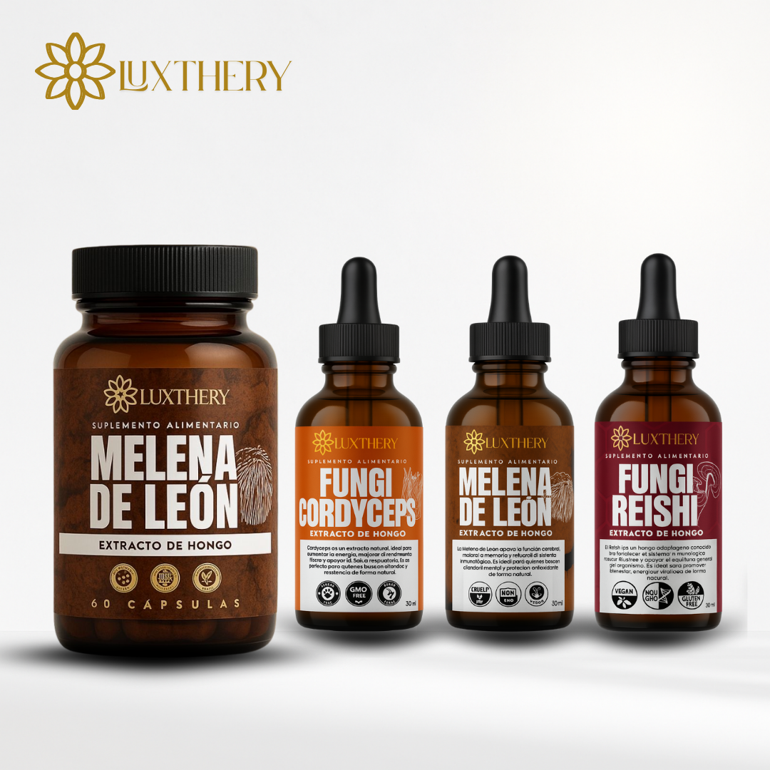 Pack Completo de Enfoque y Vitalidad - Melena de León (Cápsulas) + Reishi, Melena de León y Cordyceps (Gotas)